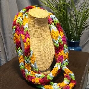 Handmade scarf necklace